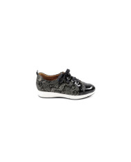 Black Ladies Trainers with Croco Ginova