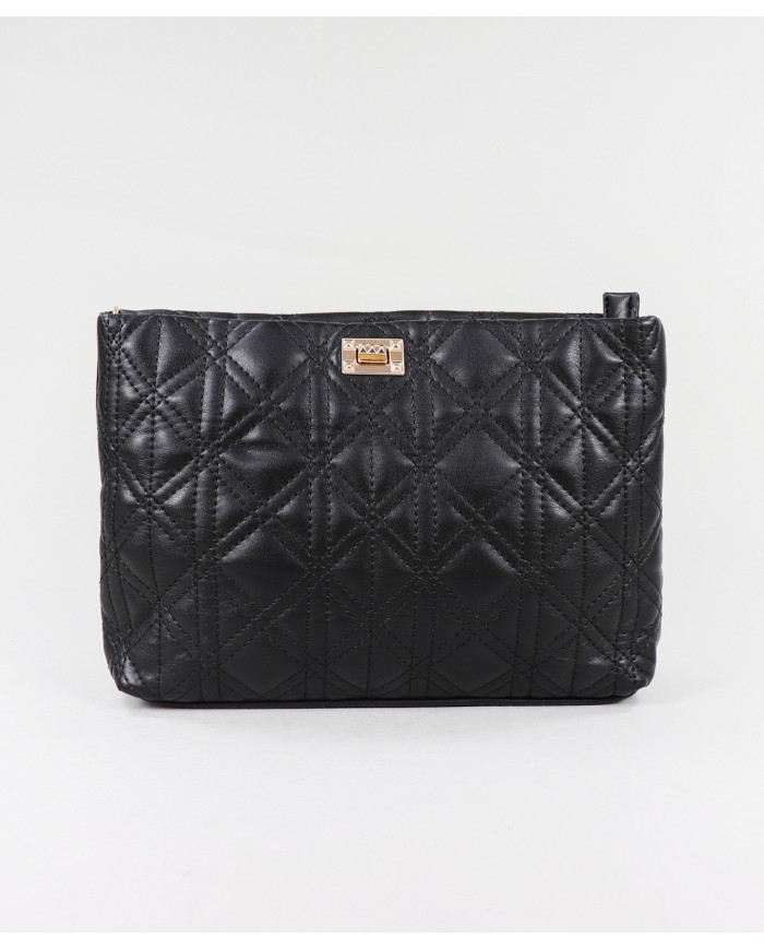 Lady's Black Suitcase with Handle Decorated