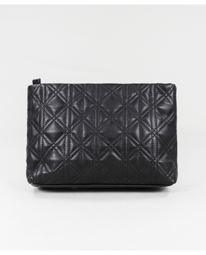 Lady's Black Suitcase with Handle Decorated