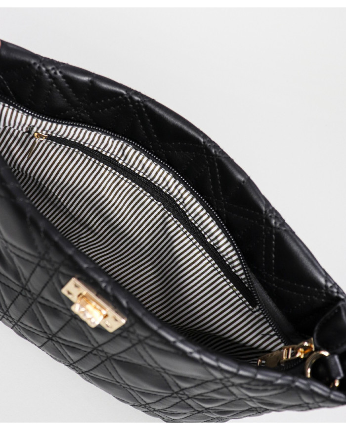 Lady's Black Suitcase with Handle Decorated