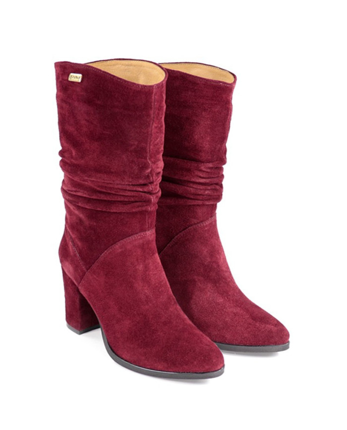 Botas de mujer cano media en Camurça Ginova