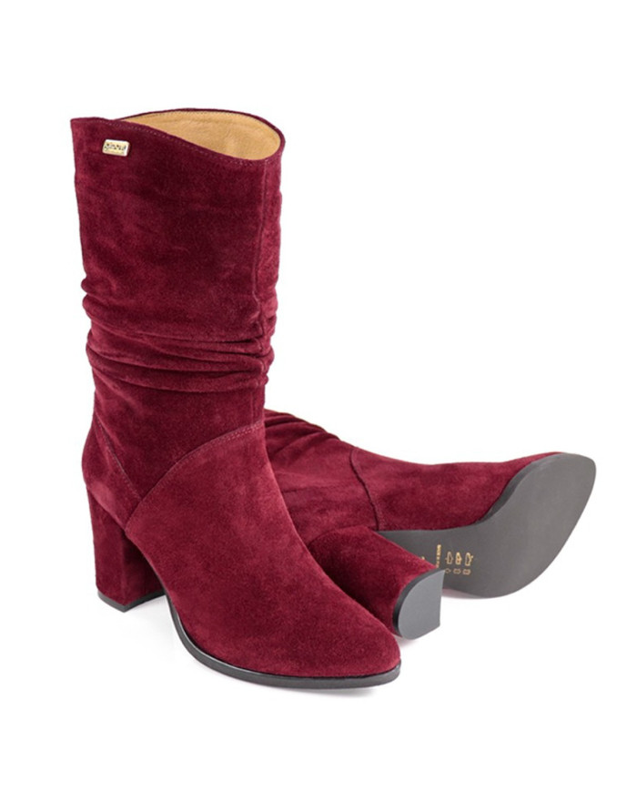 Botas de mujer cano media en Camurça Ginova