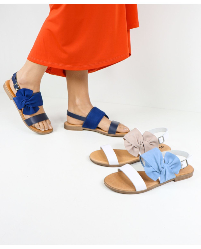 Sandalias Rasas de Senhora Ginova con encaje