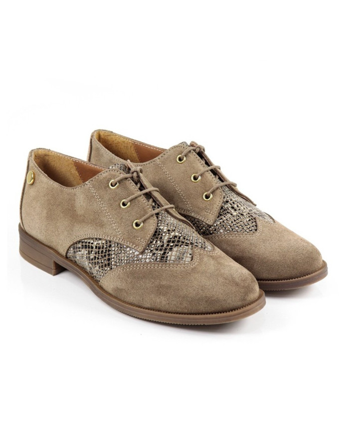 Zapatos Lady Oxford con Patrón Snake Ginova