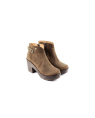 Botins Camel Compensados Ginova com Fecho