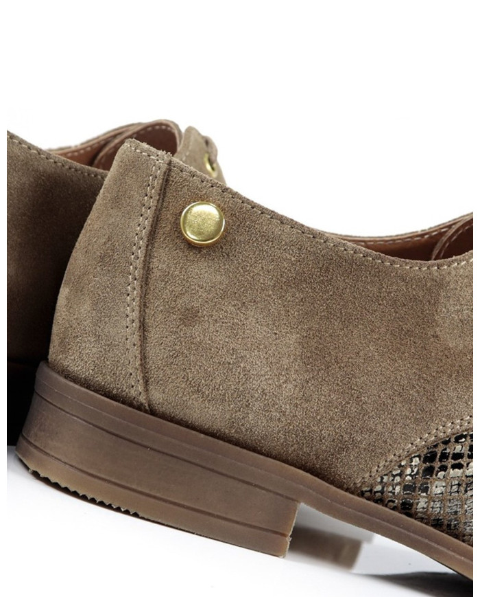 Zapatos Lady Oxford con Patrón Snake Ginova