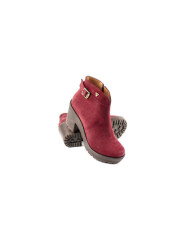 Botins Vermelhos Compensados Ginova com Fecho