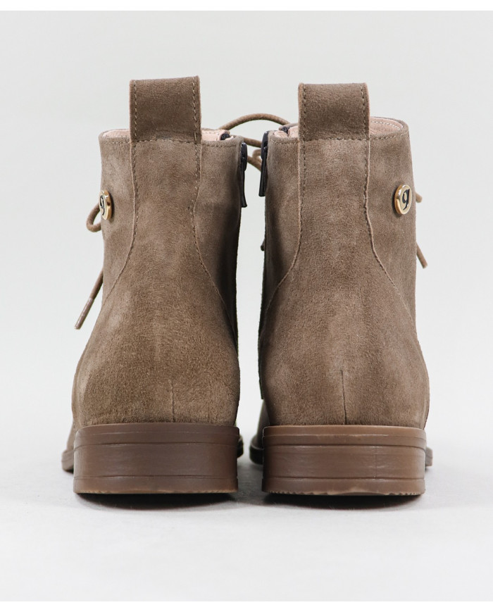 Ginova Botas Planas con Cordones para Mujer