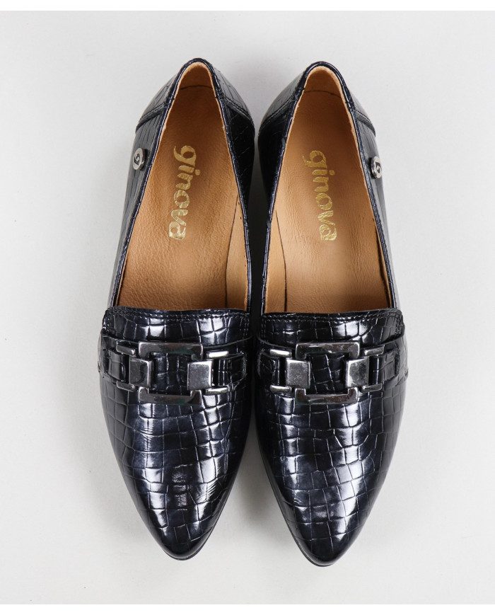Sapatos Rasos de Senhora Ginova com Fivela Decorativa