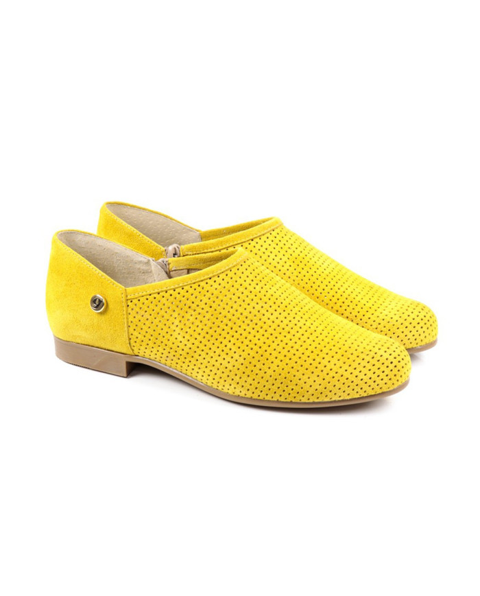 Sapatos de Senhora Ginova Amarelas Perfurados