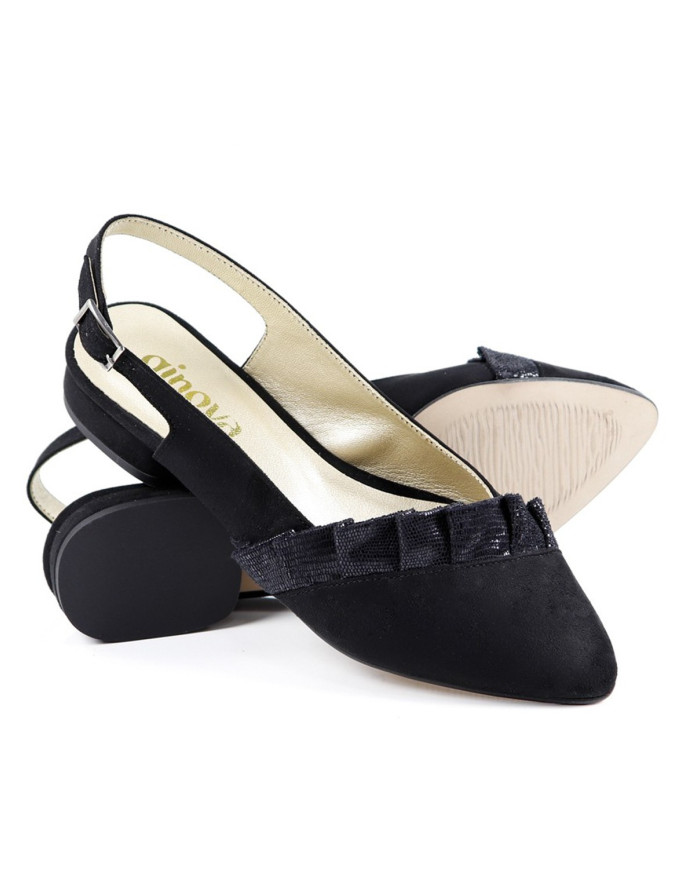 Sandalias Rase con Folhos Ginova