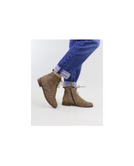 Botas Rasas de Senhora Ginova com Atacadores