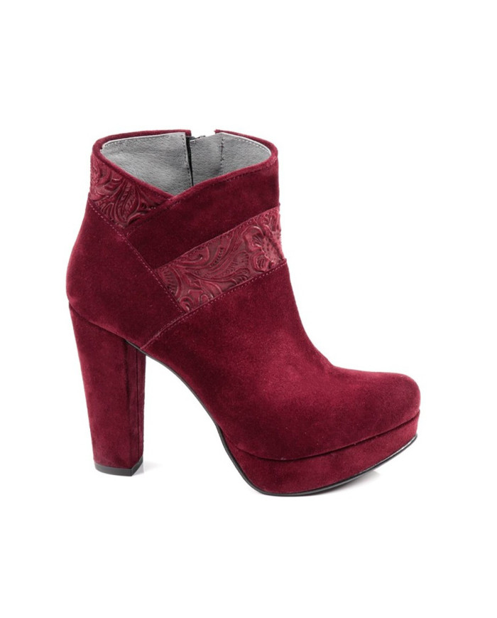 Boots of Senhora Bordô de Tacão Alto Elegant Ginova