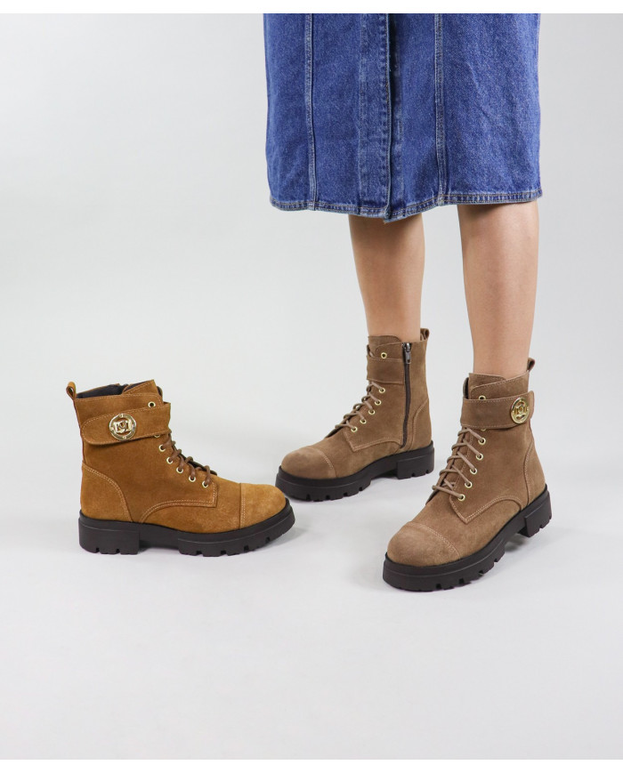 Botas de Lady Ginova Militar con Fecho