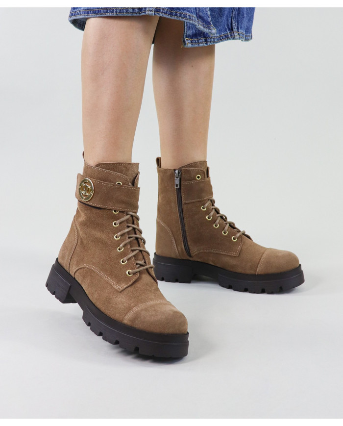 Botas de Lady Ginova Militar con Fecho