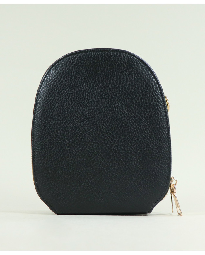Bag / Ladies Black Wallet with Shoulder Strap