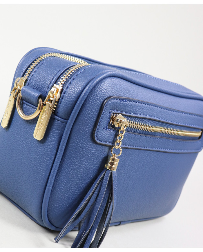 Bolso azul para mujer con 2 separadores