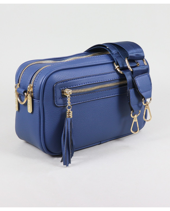 Bolso azul para mujer con 2 separadores
