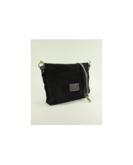 Bolso de Hombro de Cuero Negro para Mujer