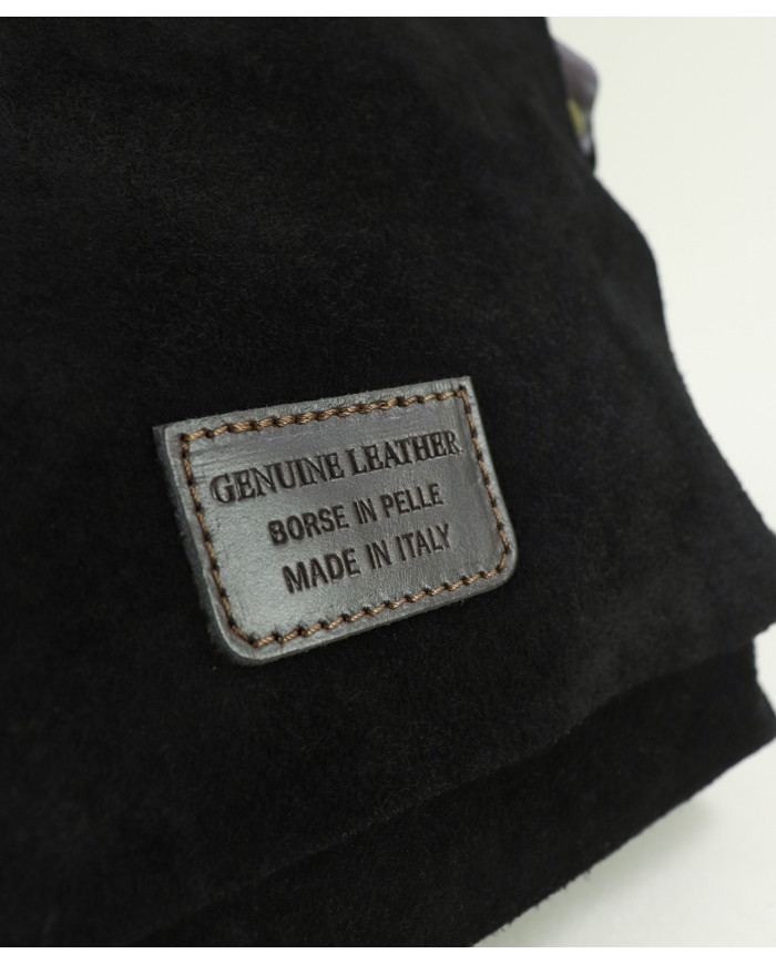 Bolso de Hombro de Cuero Negro para Mujer