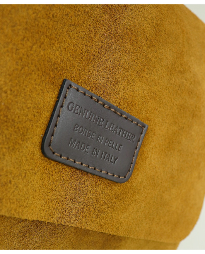 Bolso de Hombro de Cuero Camel para Mujer