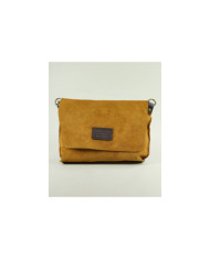 Bolso de Hombro de Cuero Camel para Mujer