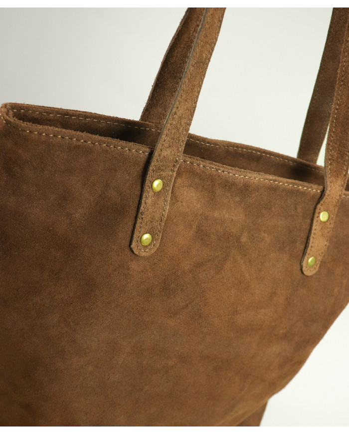 Bolso de Piel Marrón para Mujer