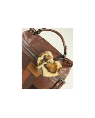 Mochila Castanha de Senhora Estilo Patchwork