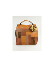 Women's Camel Backpack Style Patchwork