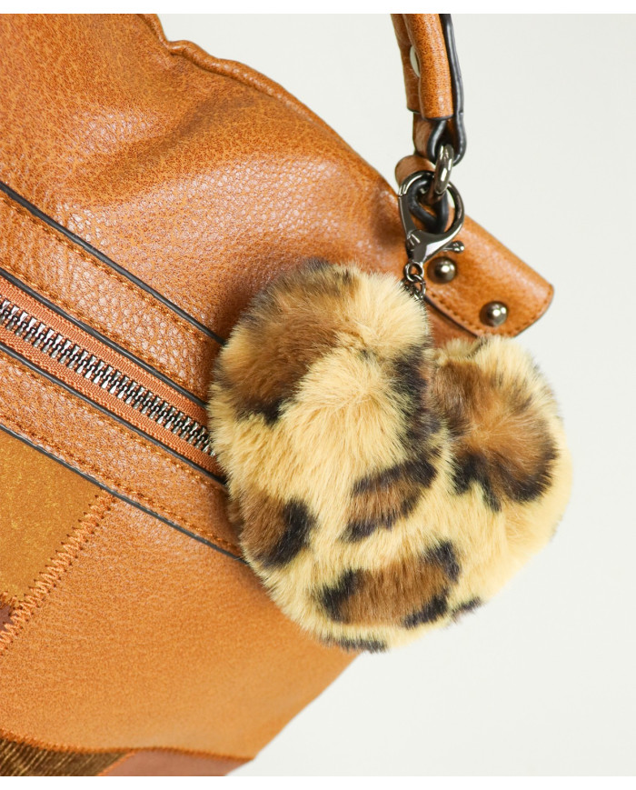 Women's Camel Backpack Style Patchwork