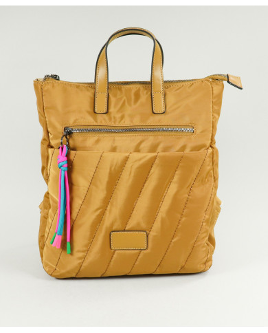 Damas Camel Mochila con cordones decorativos Silencio Ginova