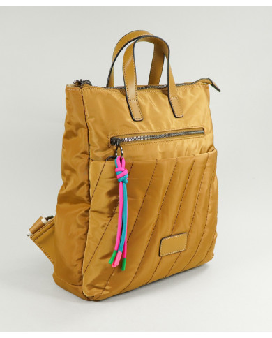 Mochila Camel de Senhora com Cordões Decorativos