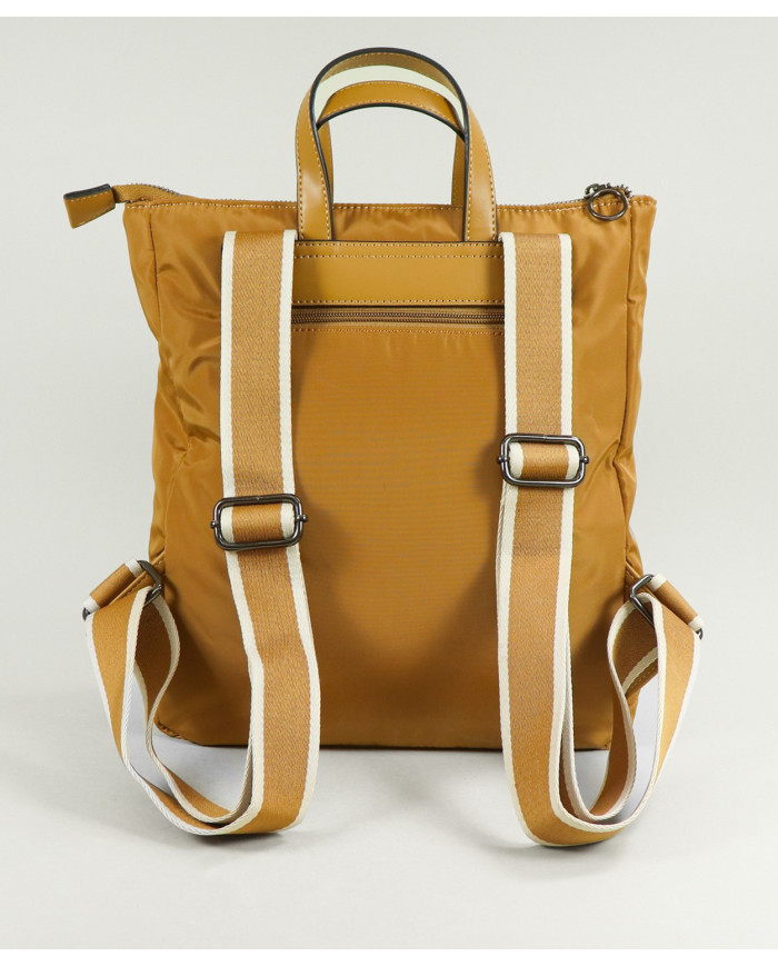 Damas Camel Mochila con cordones decorativos Silencio Ginova