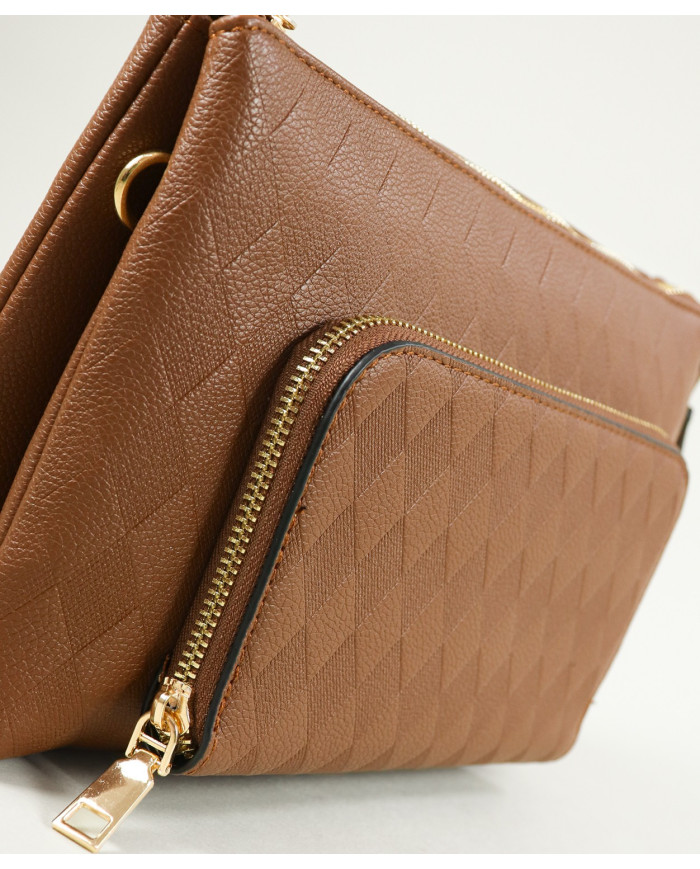 Bolso de Mujer Camel con Bandolera Extraíble