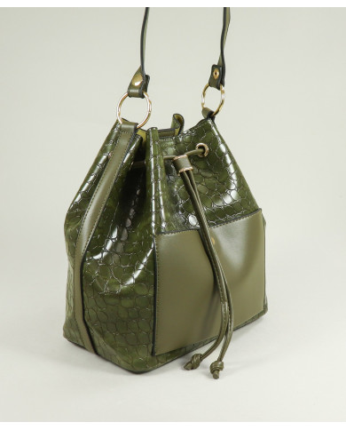 Green Bag with Women's Interior Bag