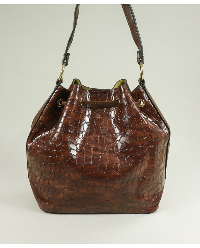 Mala Castanha com Bolsa Interior de Mulher