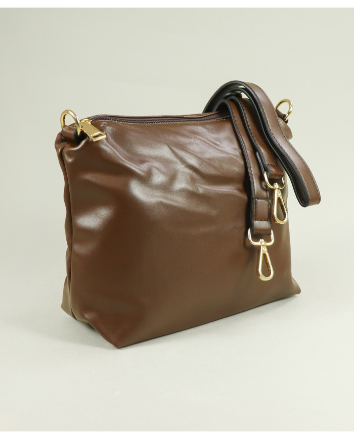 Brown Suitcase with Women's Inner Bag