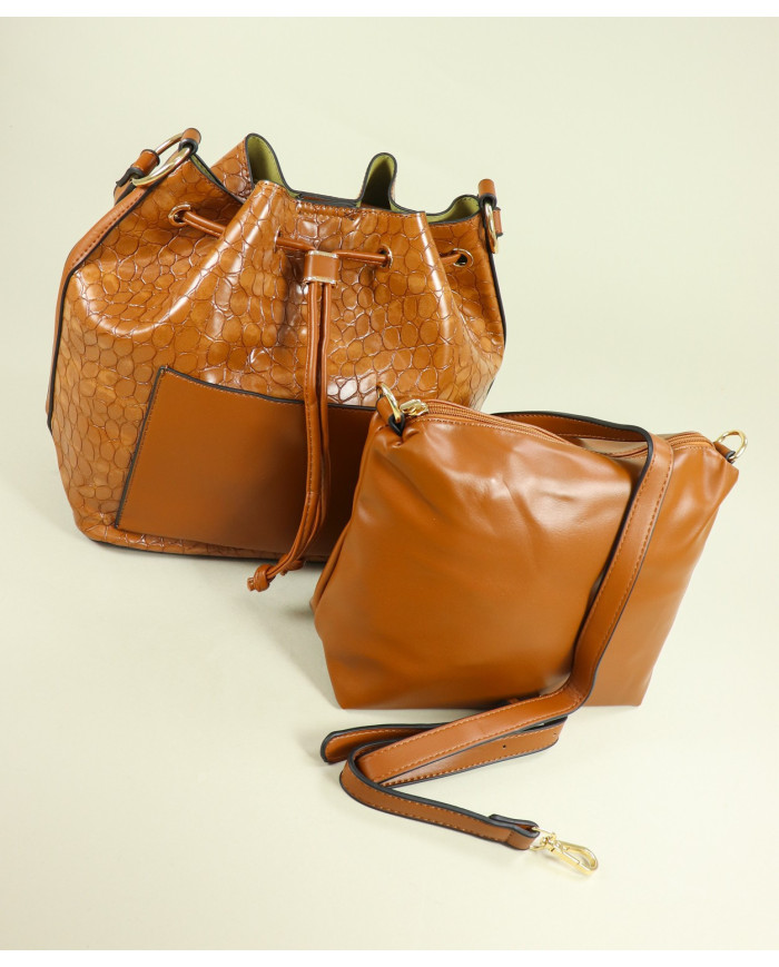Camel Bag with Women's Interior Bag