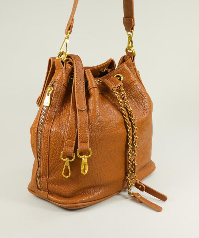 Camel Women's Handbag with Removable Shoulder Strap