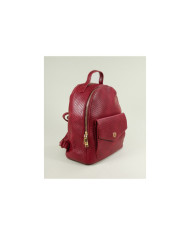 Mochila Bordô de Senhora com Bolso Frontal