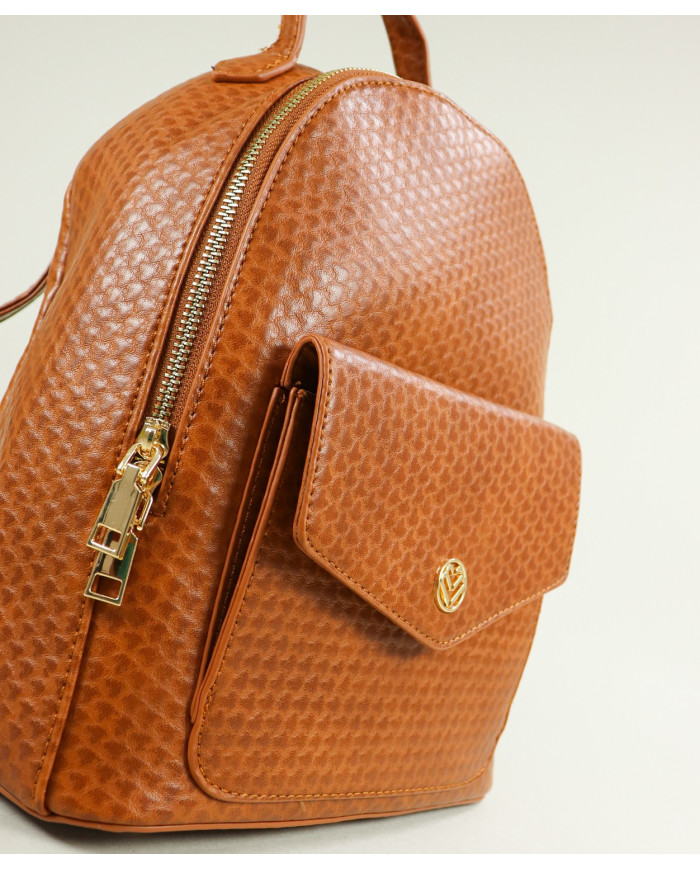 Mochila Camel de Senhora com Bolso Frontal