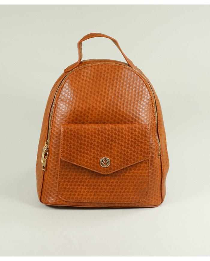 Ladies Camel Backpack with Frontal Pocket