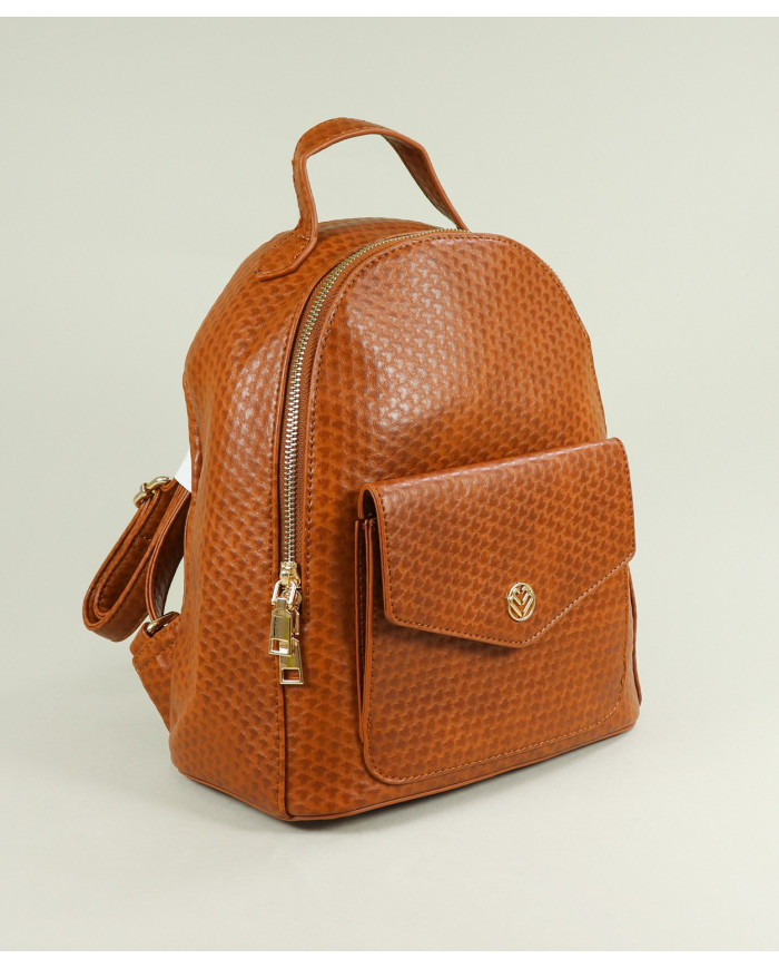 Mochila Camel de Senhora com Bolso Frontal