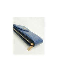 Case / Blue Wallet of Lady with Shoulder Strap