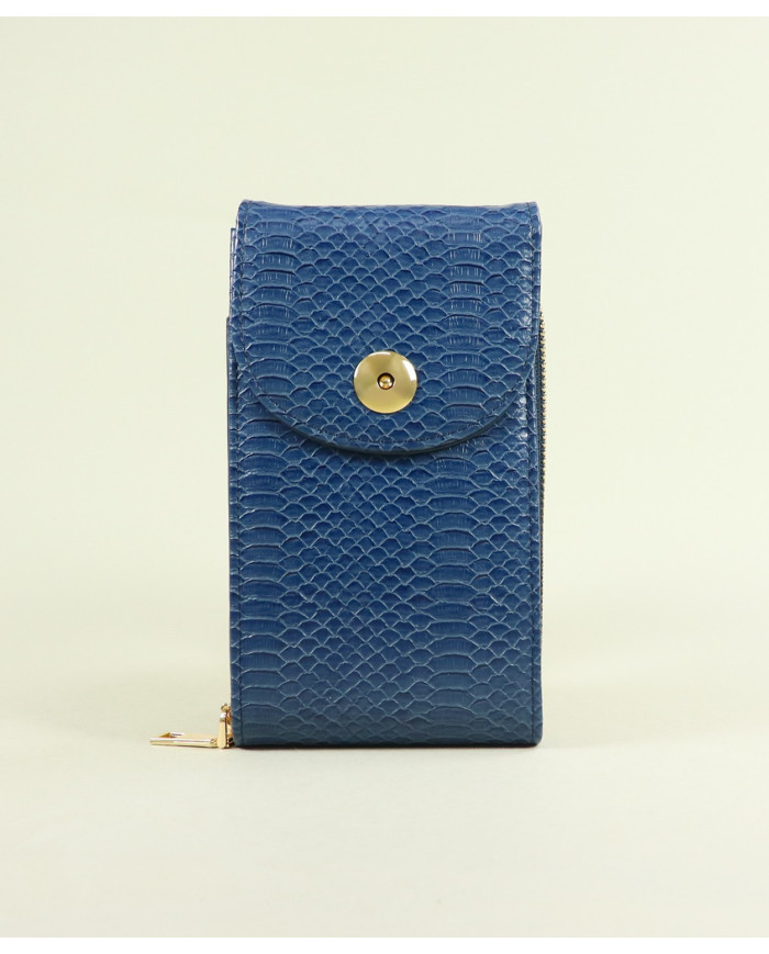 Mala / Blue Lady Wallet con el paso del hombro ← Ginova