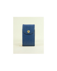 Case / Blue Wallet of Lady with Shoulder Strap