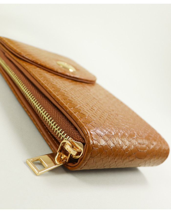 Mala / Lady Camel Wallet con el paso del hombro  Ginova