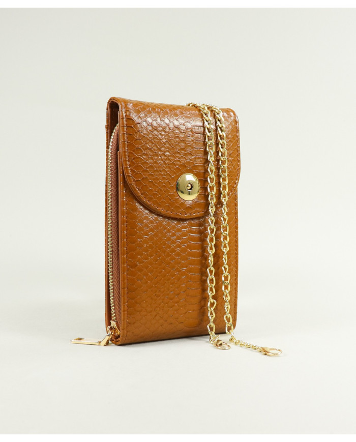 Mala / Lady Camel Wallet con el paso del hombro  Ginova