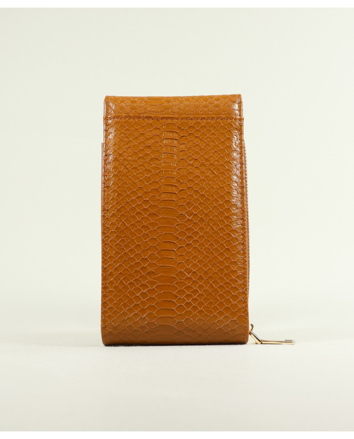 Mala / Lady Camel Wallet con el paso del hombro  Ginova