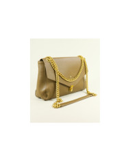 Ladies Taupe Bag with Chain Handle